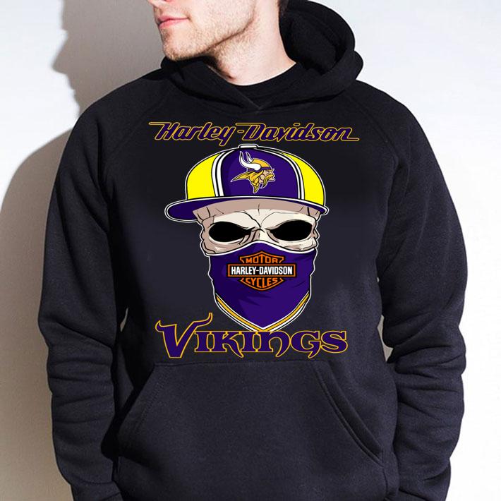 Skull Harley Davidson Minnesota Vikings Hat Purple t-shirt hoodie