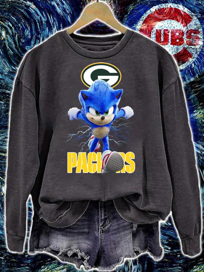 Sonic the Hedgehog Green Bay Packers t-shirt sweatshirt