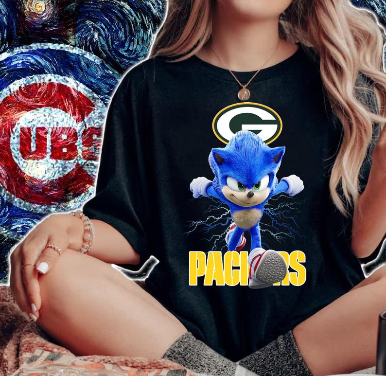 Sonic the Hedgehog Green Bay Packers t-shirt woman shirt