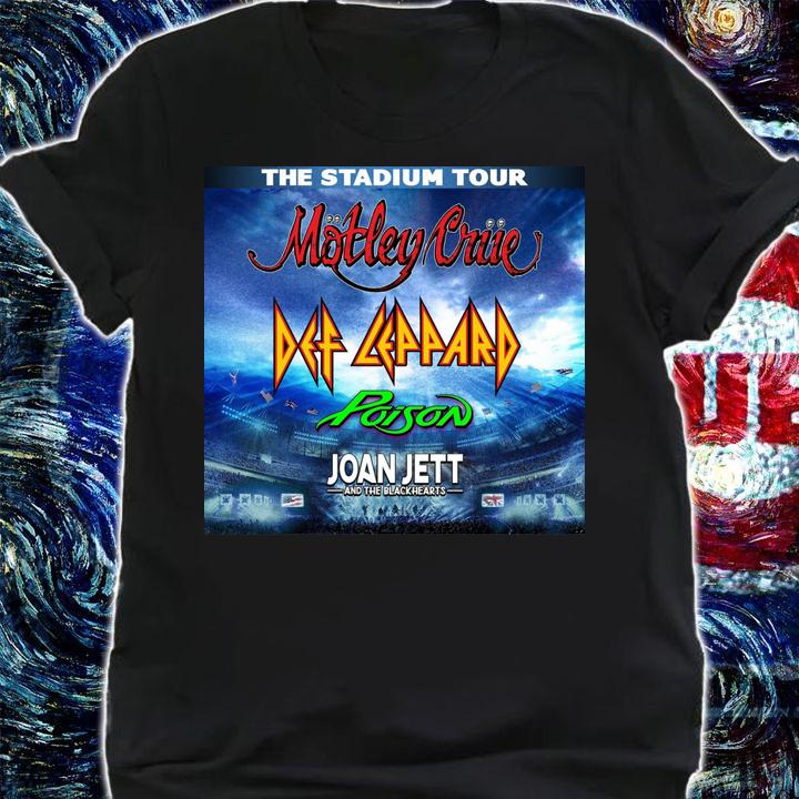 The Stadium Tour Motley Crue Def Leppard Poison Joan Jett t-shirt shirt