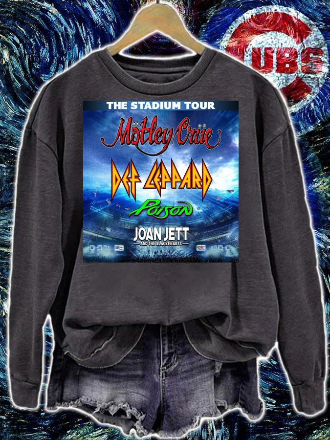 The Stadium Tour Motley Crue Def Leppard Poison Joan Jett t-shirt sweatshirt