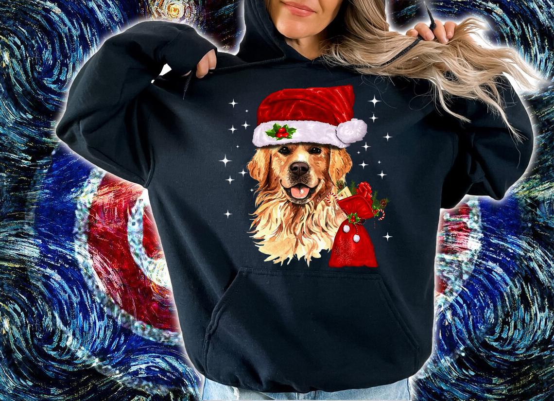 Golden Retriever Christmas Funny Xmas Gift t-shirt hoodie