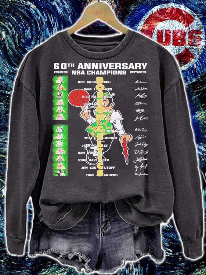 60th anniversary 1963 2023 NBA Champions Boston Celtics signatures shirt t-shirt sweatshirt