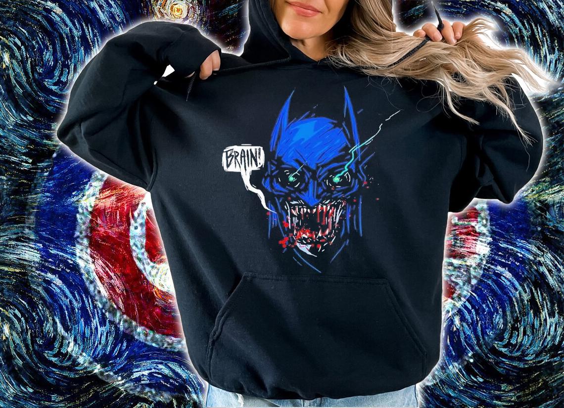 Bat Zombie brain shirt t-shirt hoodie