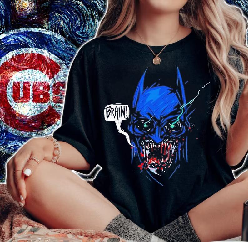 Bat Zombie brain shirt t-shirt woman shirt