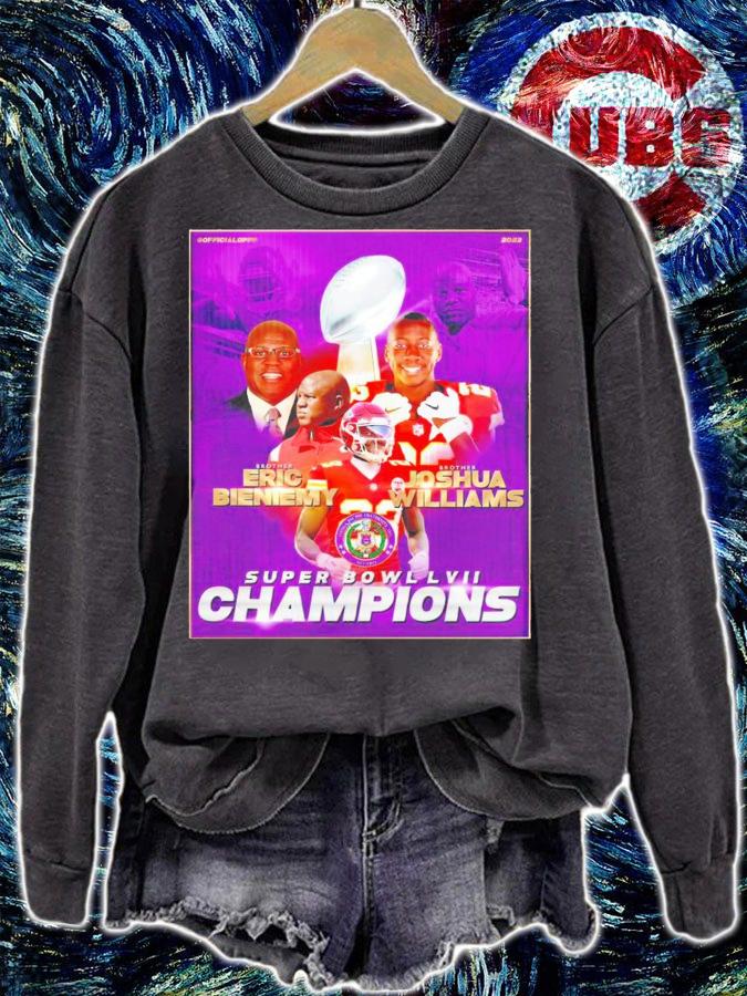 Eric Bieniemy and Joshua Williams Super Bowl LVII Champions shirt t-shirt sweatshirt