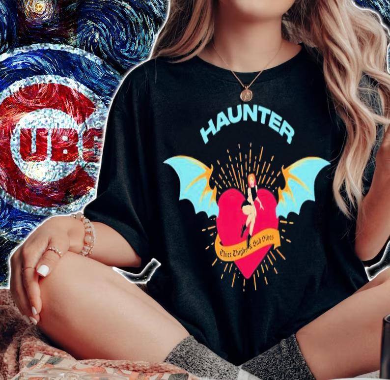 Haunter thicc thighs and sad vibes shirt t-shirt woman shirt