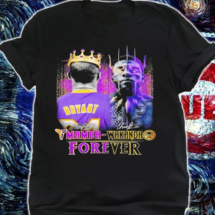 Mamba Wakanda forever signatures shirt t-shirt shirt