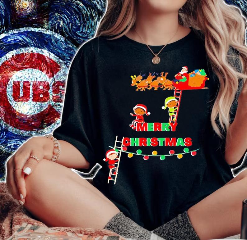 Merry Christmas with Elves shirt t-shirt woman shirt