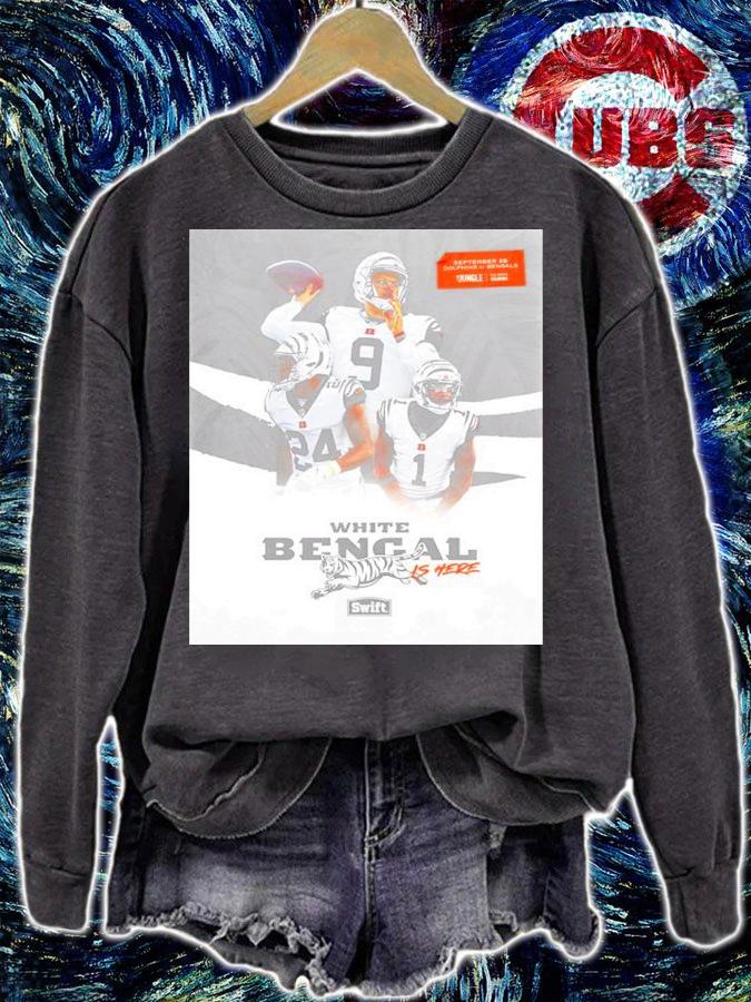 Cincinnati Bengals White Bengal Is Here Shirt t-shirt sweatshirt