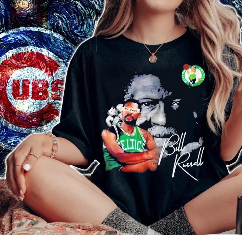 NBA Legend Bill Russell Signature RIP Shirt t-shirt