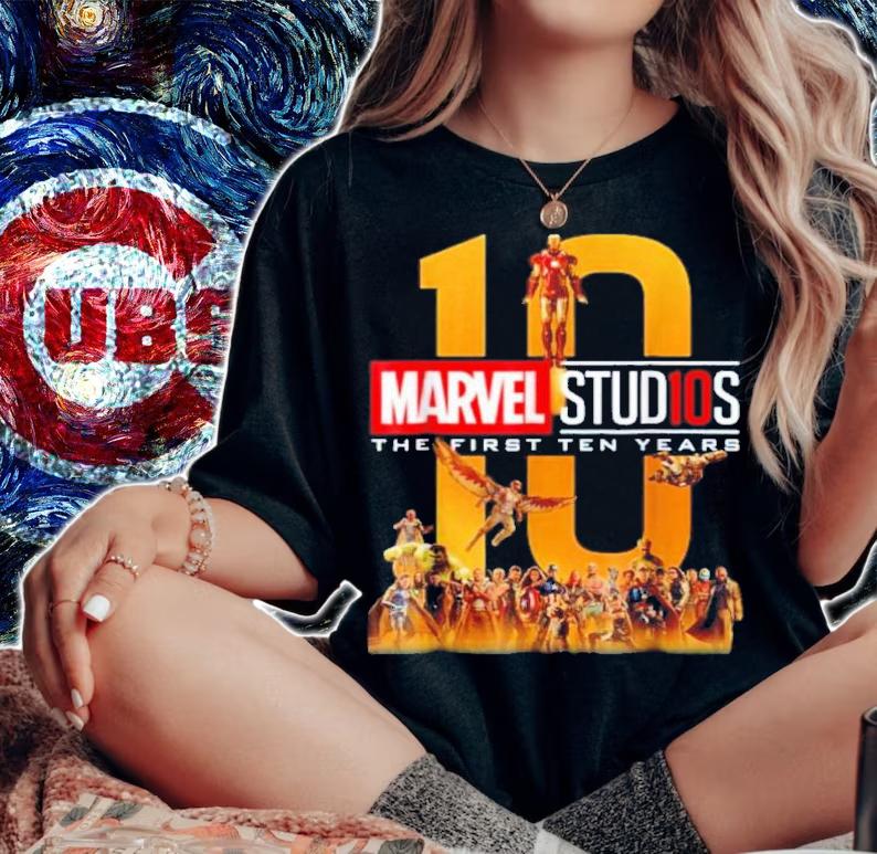 Marvel Studios First Ten Years Full Cast Graphic Shirt t-shirt woman shirt