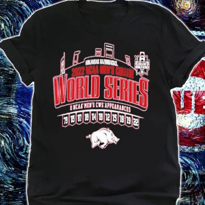 Arkansas Razorback 2022 Men's Baseball CWS 11 Appearances Shirt t-shirt shirt