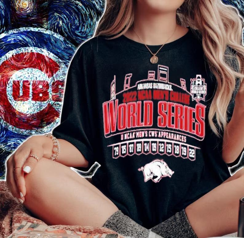 Arkansas Razorback 2022 Men's Baseball CWS 11 Appearances Shirt t-shirt woman shirt