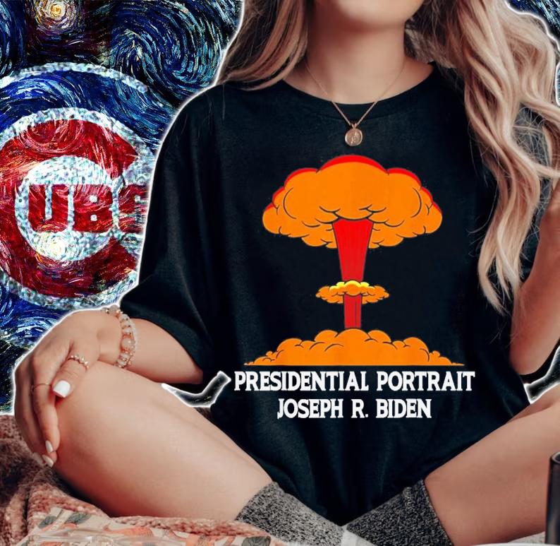 Biden Boom Presidential Portrait Of Joe Biden T-Shirt t-shirt woman shirt