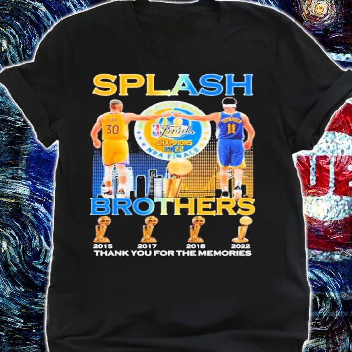 Champion Splash Brother Stephen Curry And Klay Thompson Signatures Thank You For The Memories Shirt t-shirt shirt