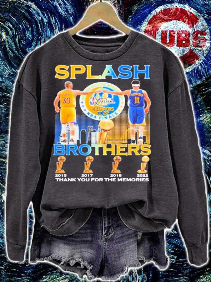 Champion Splash Brother Stephen Curry And Klay Thompson Signatures Thank You For The Memories Shirt t-shirt sweatshirt