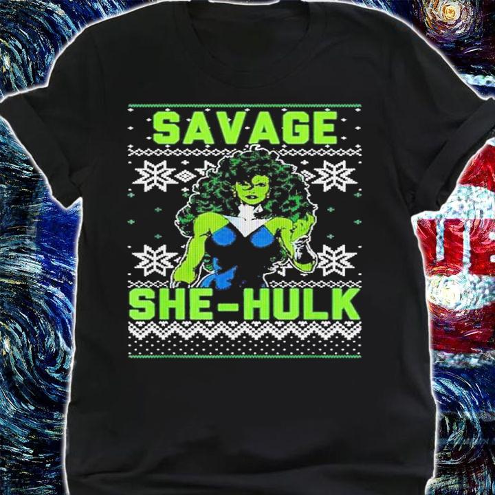 Marvel She-Hulk Savage Ugly Christmas shirt t-shirt shirt