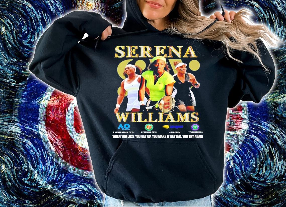 Serena Williams Grand Slam signature shirt t-shirt hoodie