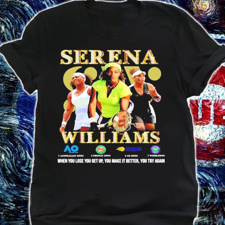 Serena Williams Grand Slam signature shirt t-shirt shirt