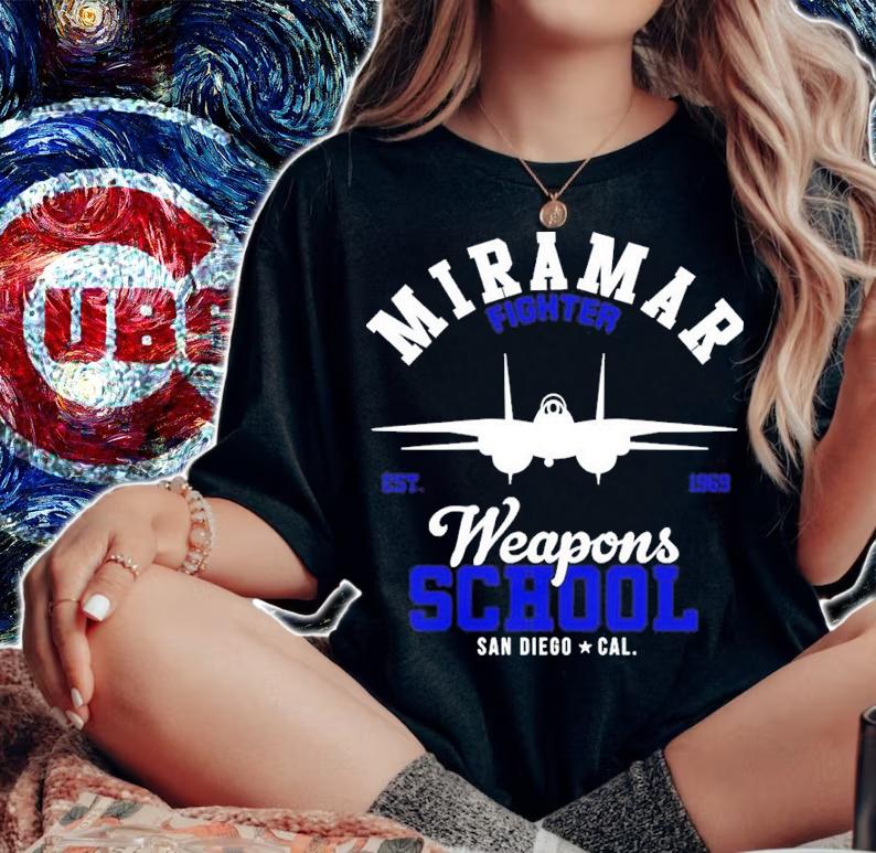 Top Gun Miramar Fighter Weapons School EST 1969 Shirt t-shirt woman shirt