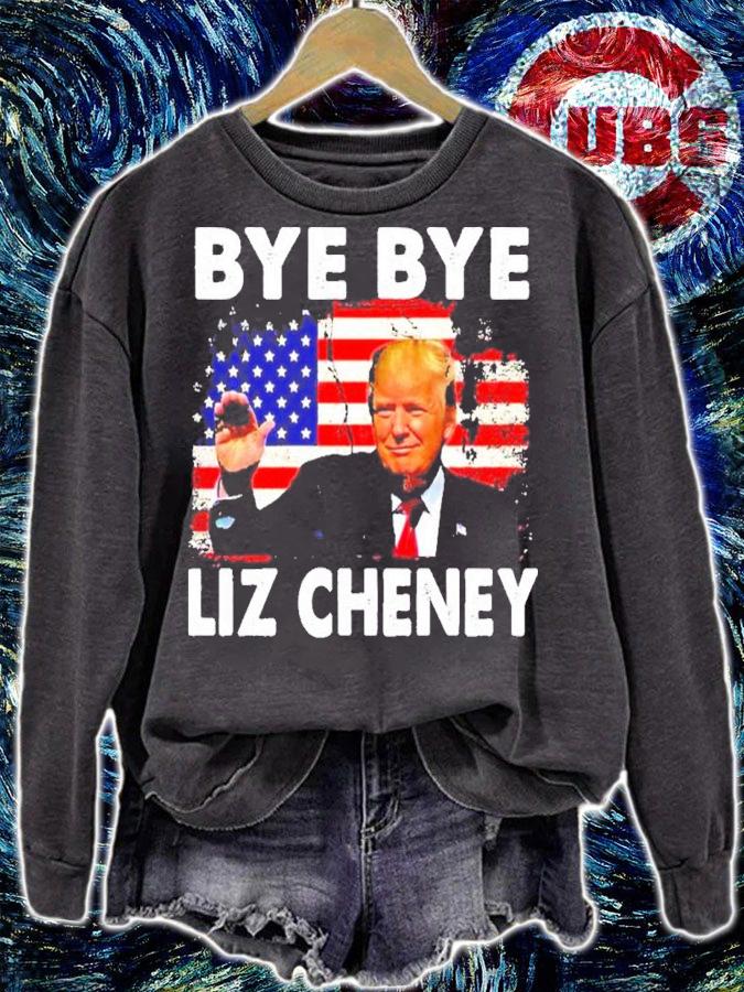 Trump Bye Bye Liz Cheney US Vintage Flag Shirt t-shirt