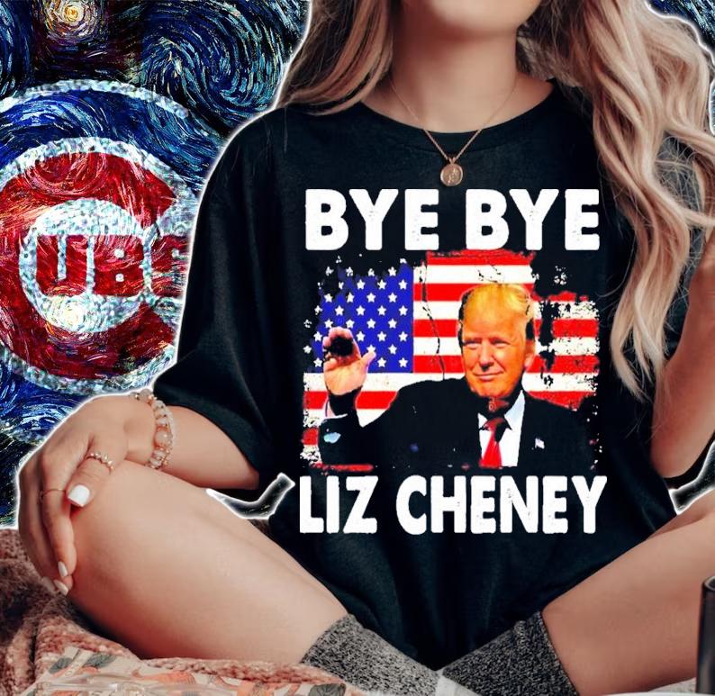 Trump Bye Bye Liz Cheney US Vintage Flag Shirt t-shirt