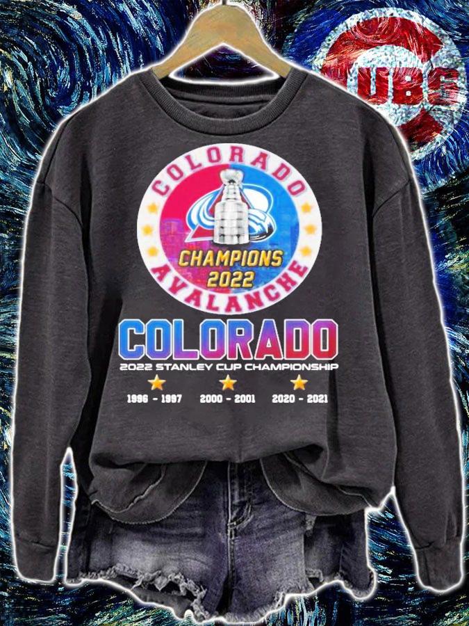 Colorado Avalanche Champions 2022 Stanley Cup Championship 1997 2001 2021 T-Shirt t-shirt