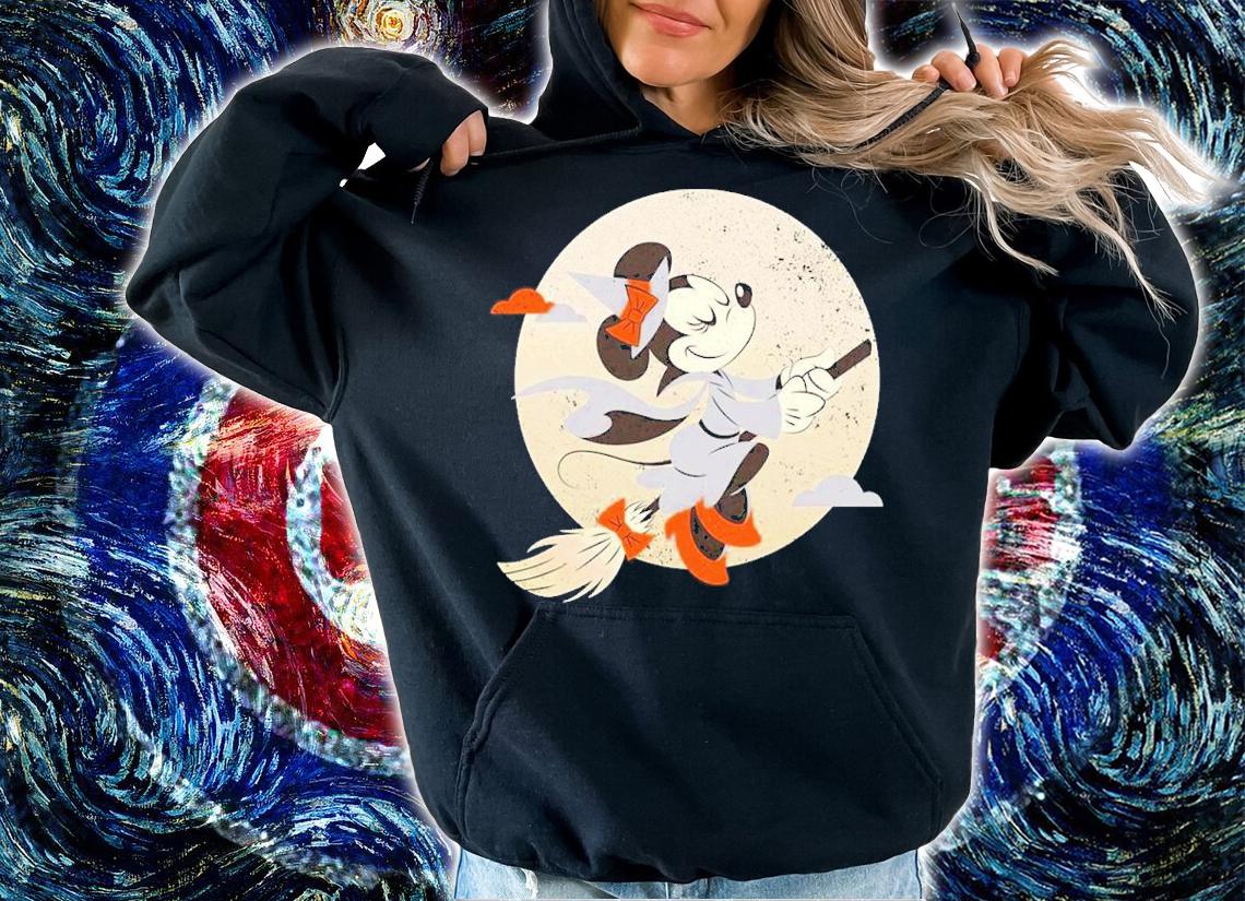 Disney Halloween Minnie Mouse Flying Witch Shirt t-shirt