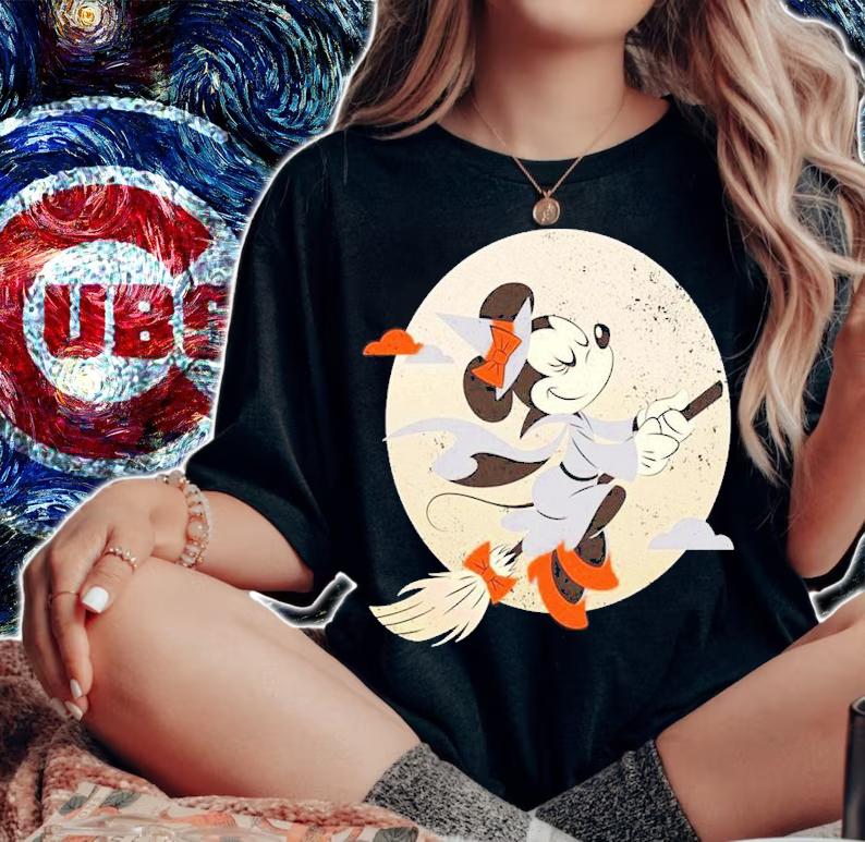 Disney Halloween Minnie Mouse Flying Witch Shirt t-shirt