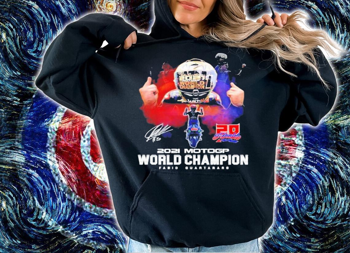 El Diablo 20 2021 Motogp World Champions Fabio Quartararo Signature Shirt t-shirt
