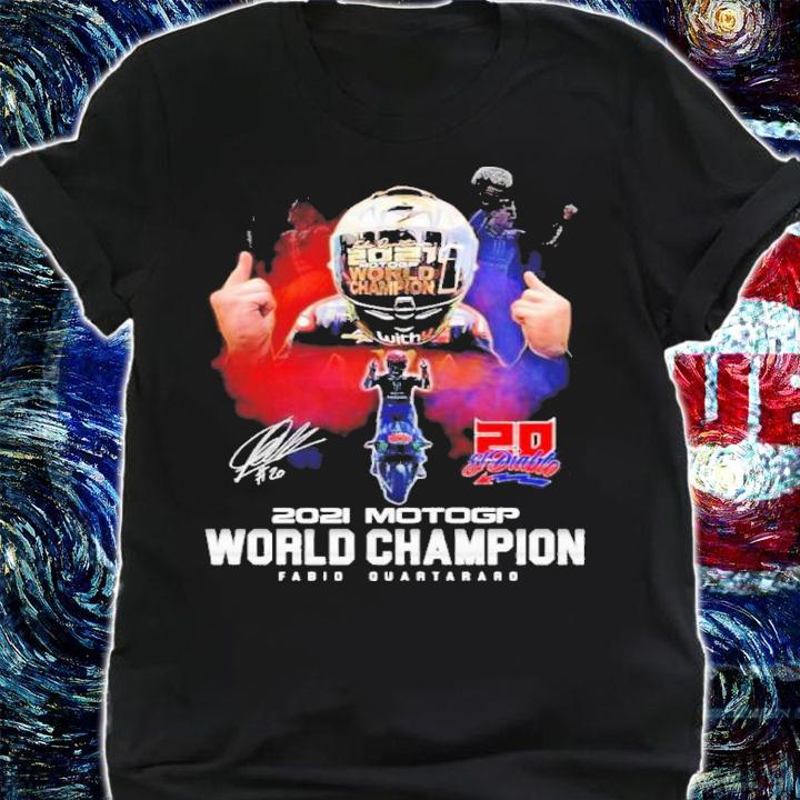 El Diablo 20 2021 Motogp World Champions Fabio Quartararo Signature Shirt t-shirt