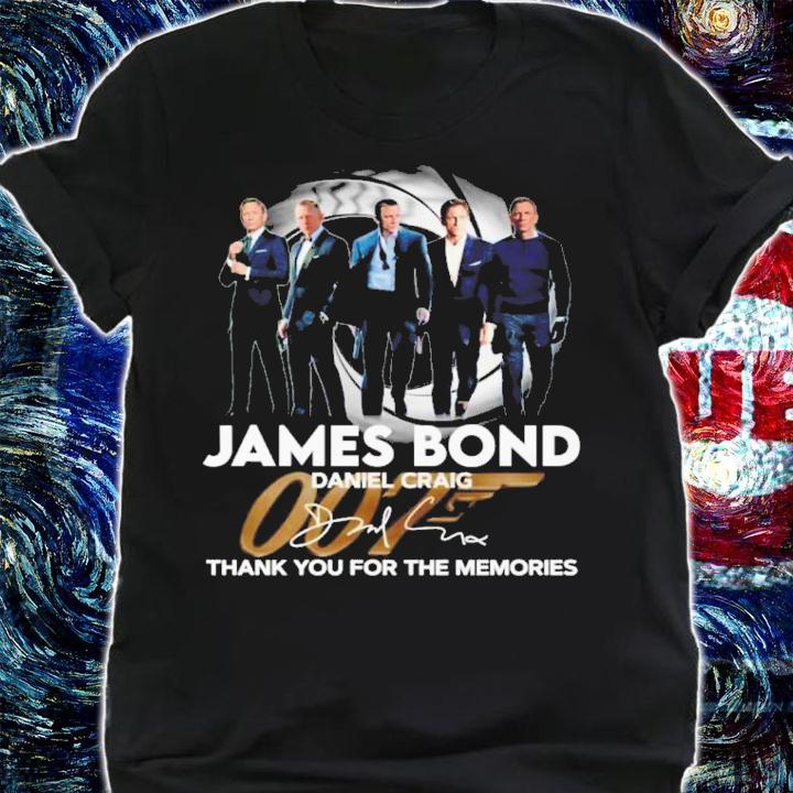 James Bond Daniel Craig Signatures Thank You For The Memories Shirt t-shirt