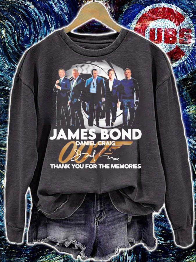 James Bond Daniel Craig Signatures Thank You For The Memories Shirt t-shirt