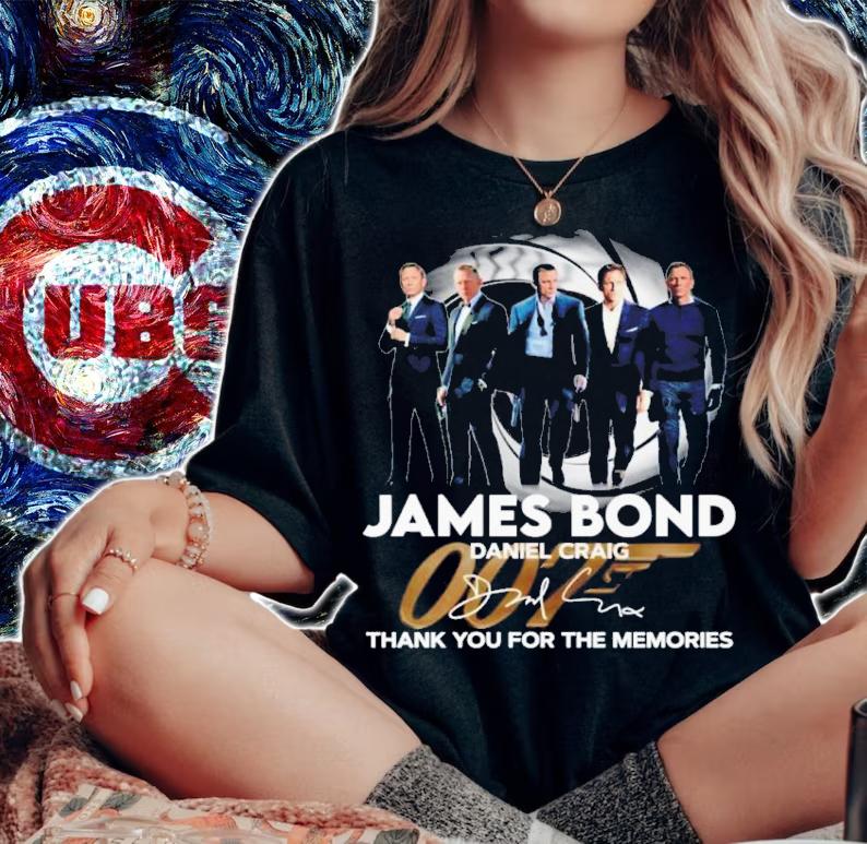 James Bond Daniel Craig Signatures Thank You For The Memories Shirt t-shirt