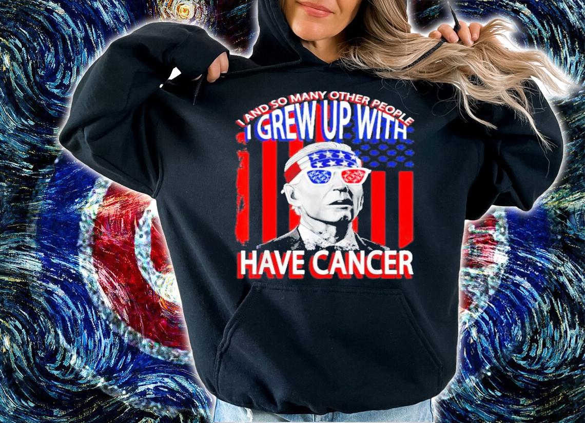 Joe Biden I And So Many Other People I Grew Up With Have Cancer American Flag Shirt t-shirt