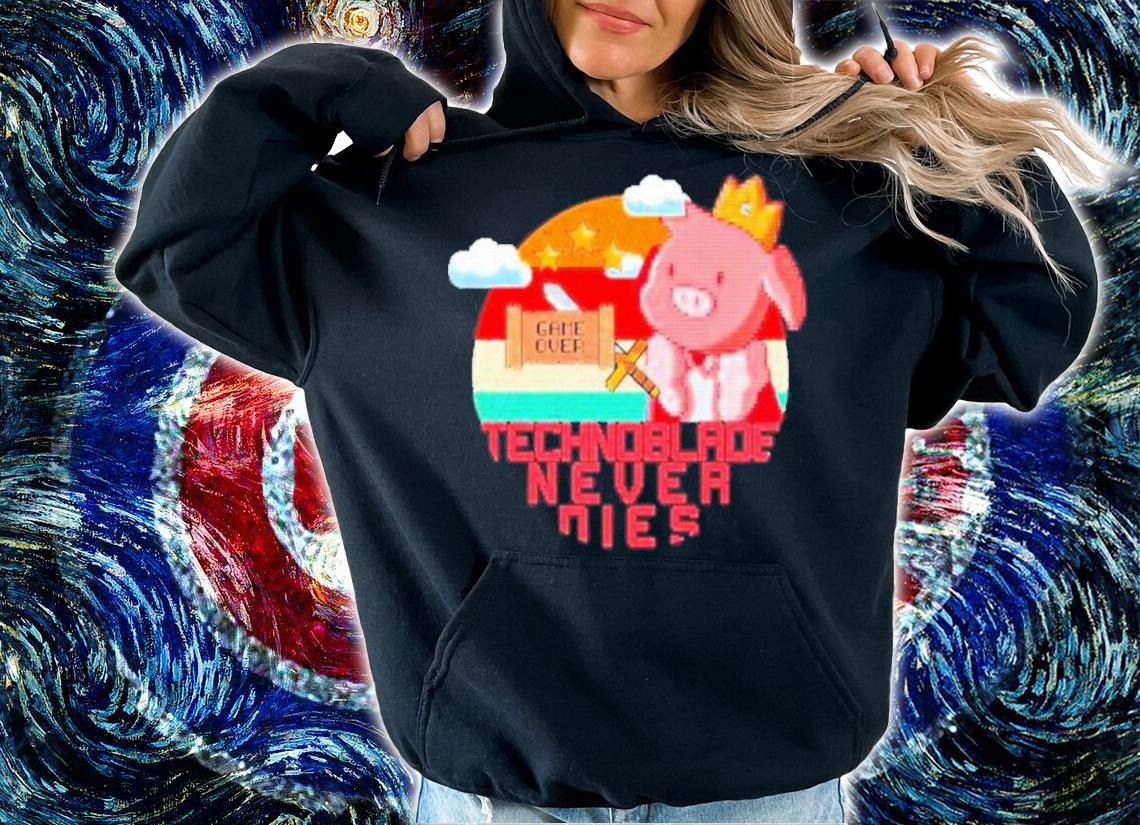 King Pig Game Over Technoblade Never Dies Shirt t-shirt hoodie