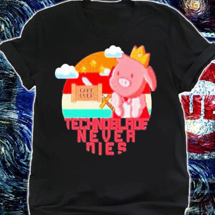 King Pig Game Over Technoblade Never Dies Shirt t-shirt shirt