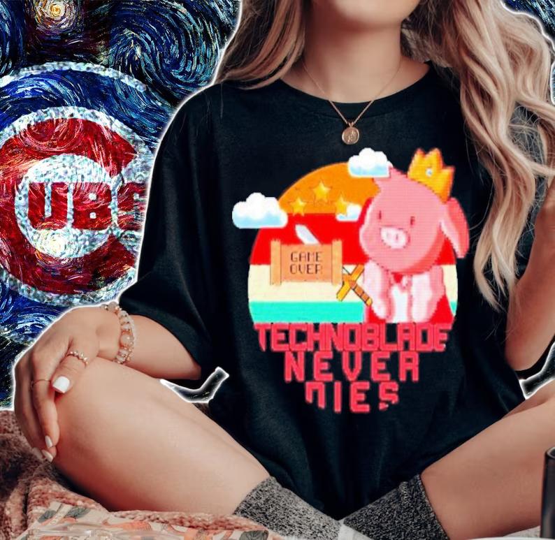 King Pig Game Over Technoblade Never Dies Shirt t-shirt woman shirt