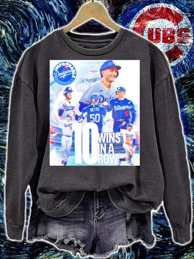 Los Angeles Dodgers 10 Wins In A Row Shirt t-shirt sweatshirt