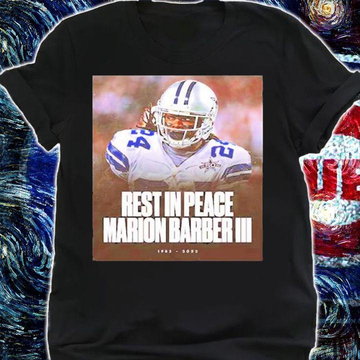 Rest In Peace Marion Barber III 1983 2022 Dallas Cowboys NFL T-Shirt t-shirt shirt