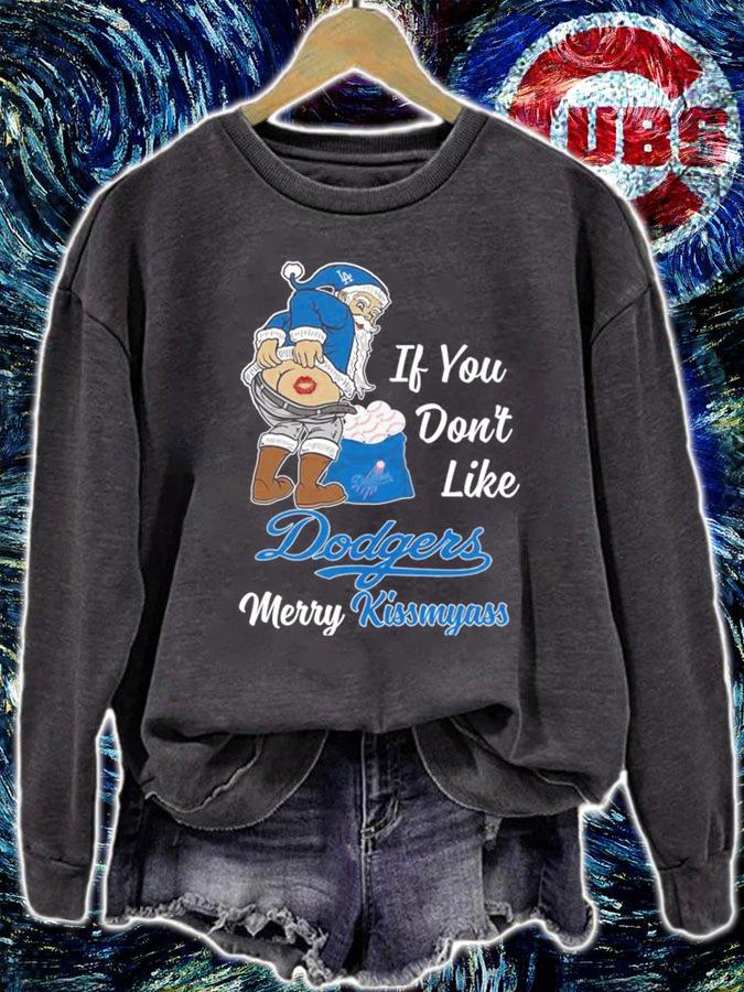 Santa Claus If You Dont Like Los Angeles Dodgers Merry Kissmyass Christmas t-shirt