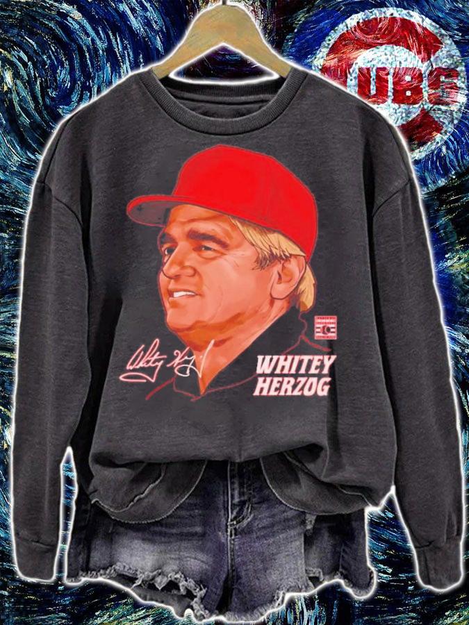 Whitey Herzog St. Louis Profile Baseball Shirt t-shirt sweatshirt