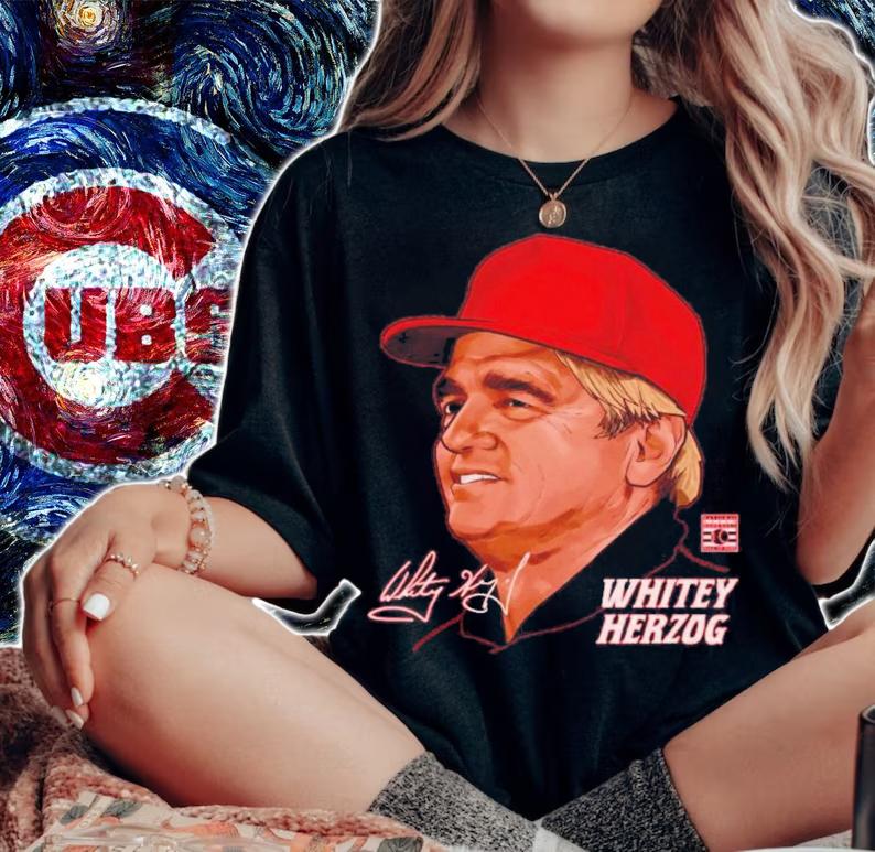 Whitey Herzog St. Louis Profile Baseball Shirt t-shirt woman shirt