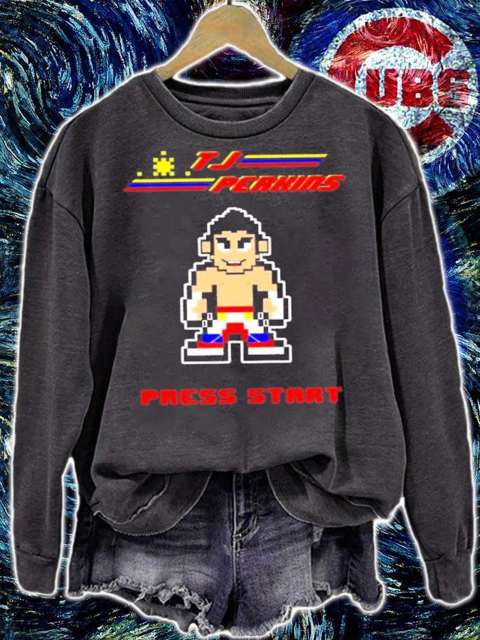 Tj Perkins Press Start shirt t-shirt sweatshirt