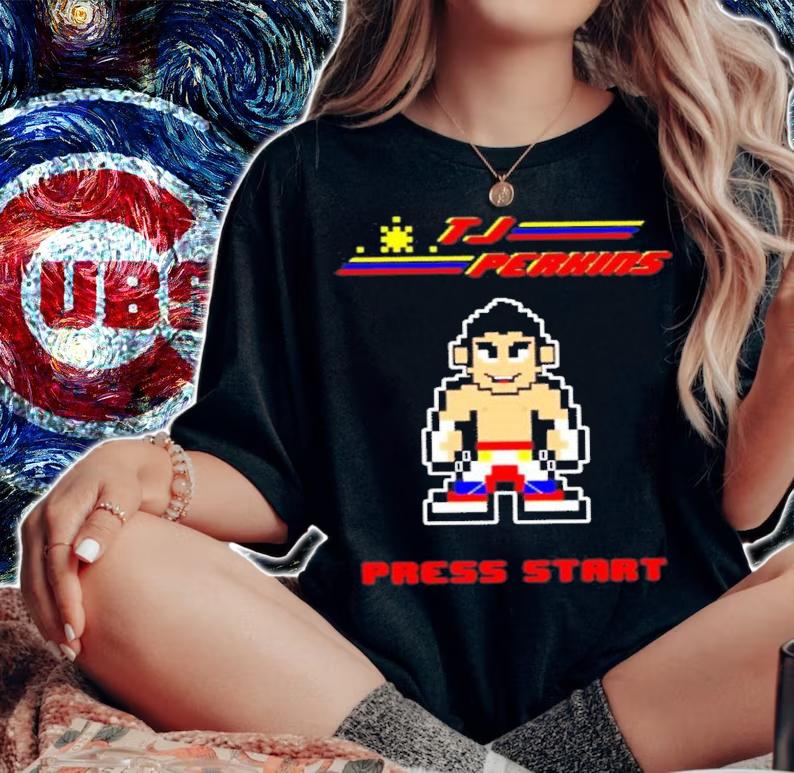 Tj Perkins Press Start shirt t-shirt woman shirt