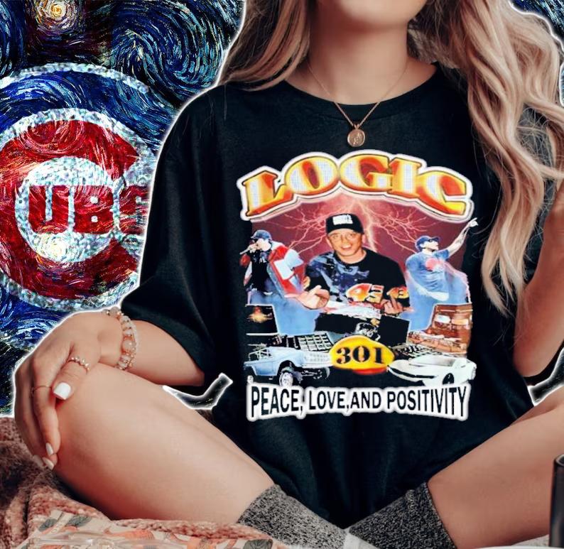 Vinyl Richie Logic Peace Love And Positivity Shirt t-shirt