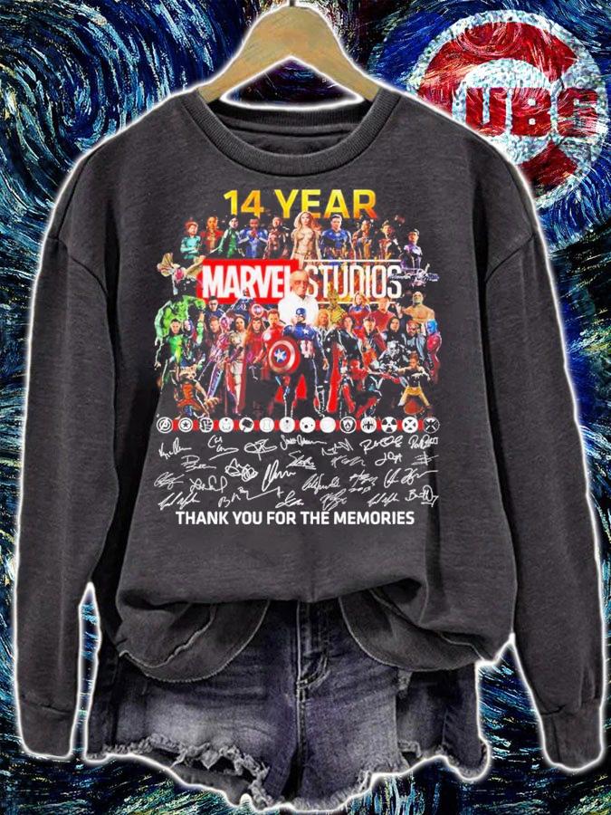 14 years Marvel Studios signature thank you for the memories shirt t-shirt