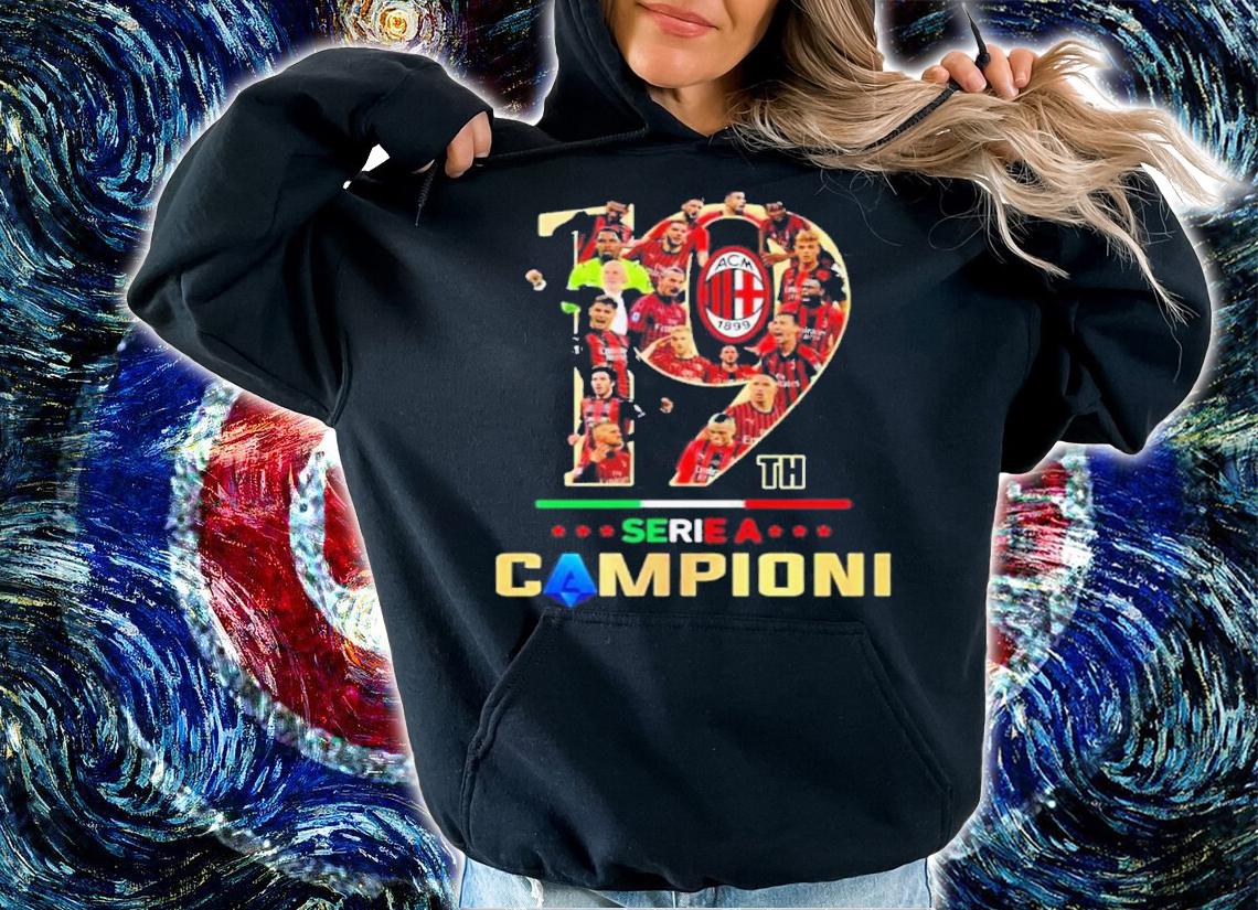 19th Serie A Campioni AC Milan Team Soccer Shirt t-shirt