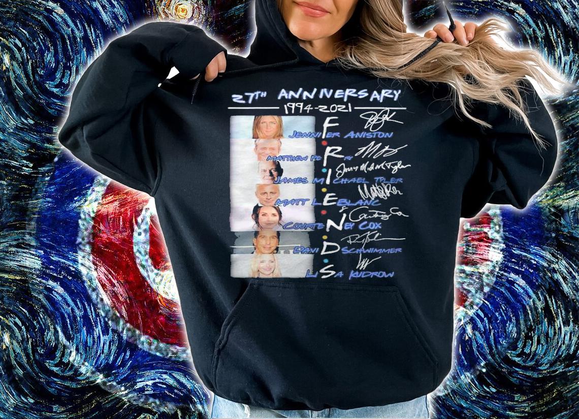 27th Anniversary 1994-2021 Friends Signatures T-Shirt t-shirt